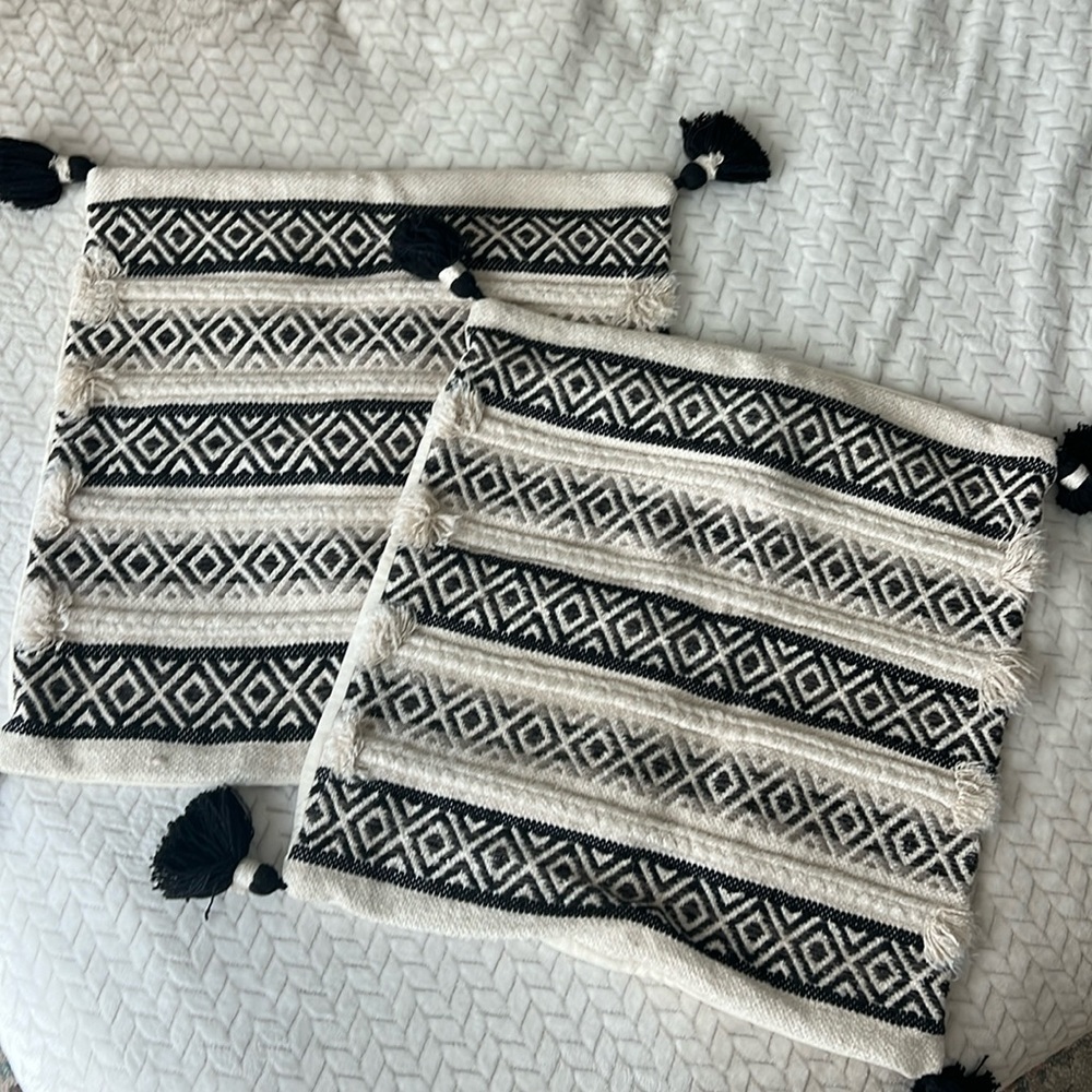Set of 2 Boho pillow covers